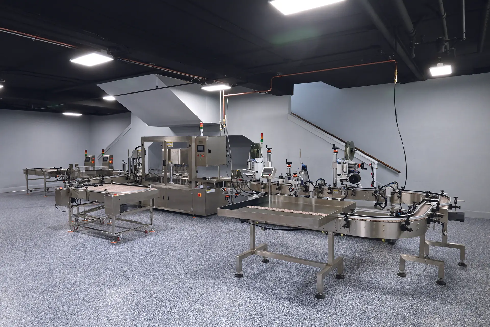 Shot depicting a MachineCanna Automation Line - Side Angle View