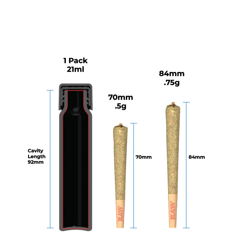 Pop-Vac pre-roll 1-pack tube for 0.5g to 0.75g joints