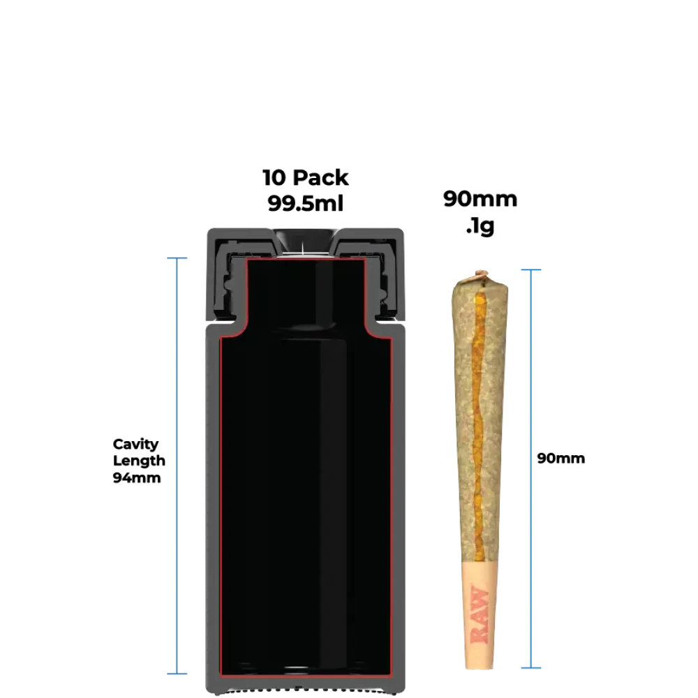 Pop-Vac hash hole pre-roll 10-pack tube for 1g joints