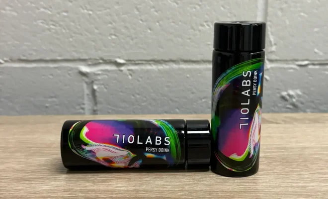 Pop-Vac pre-roll tubes — multiple 710 Labs tubes in row showing range